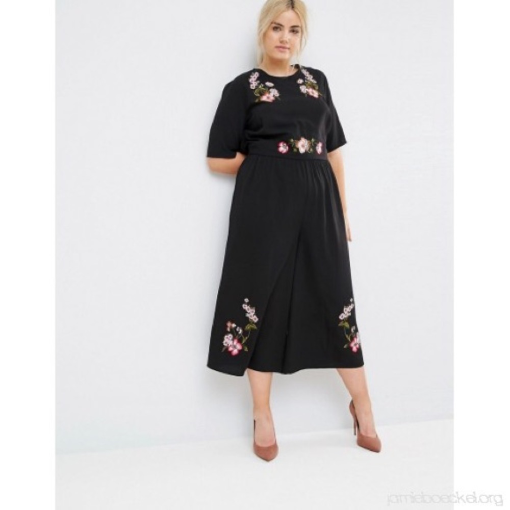 asos curve embroidered jumpsuit